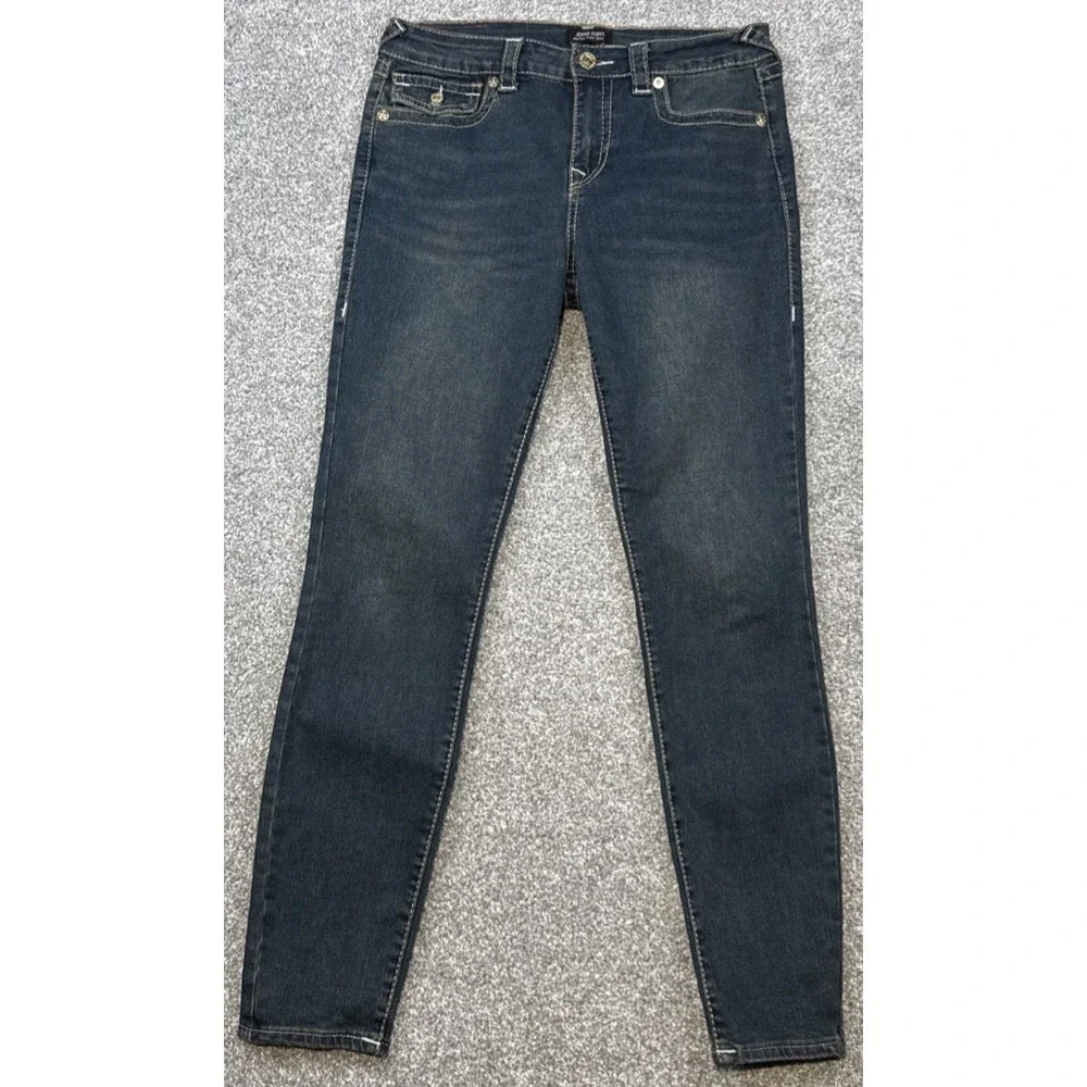True Religion Jennie Curvy Skinny Jeans Women 29 Dark Wash Stretch